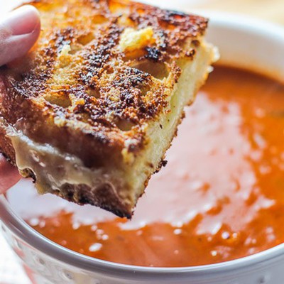 Grilled Cheese Sandwich with Tomato Soup